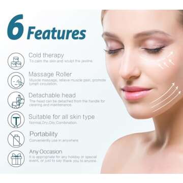 ESARORA Ice Roller for Face & Eye, Puffiness, Migraine, Pain Relief and Minor Injury, Skin Care Products