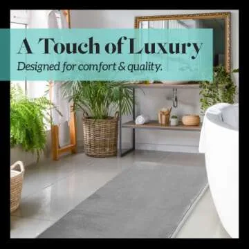 Genteele Memory Foam Bath Mat Non Slip Quick Drying