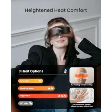 RENPHO Eye Massager FSA HSA, Birthday Gifts, Eyeris Shift Eye Head Massager for Migraine Relief with...
