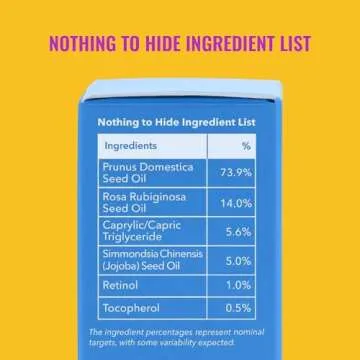 Good Molecules 1% Retinol Night Oil 12ml/0.40oz - Facial Oil With Retinol, Plum and Rosehip Seed Oil - Anti-Aging Hydrating Skincare For Face