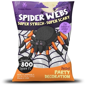 Halloween Spider Web Decoration 800 Sq Feet & Spiders