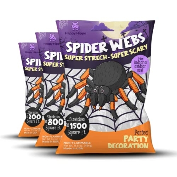 Halloween Spider Web Decoration 800 Sq Feet & Spiders