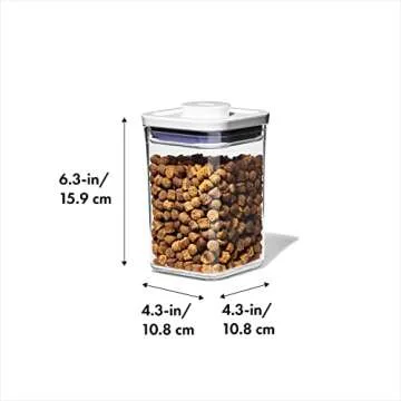 OXO Good Grips Pet POP – 1.1 Qt/1 L | Ideal for up to 1lb of treats | Airtight Dog and Cat Food St...