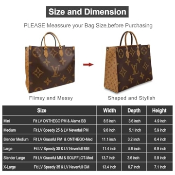 OMYSTYLE X-Large Purse Organizer for Stylish Handbag Organization