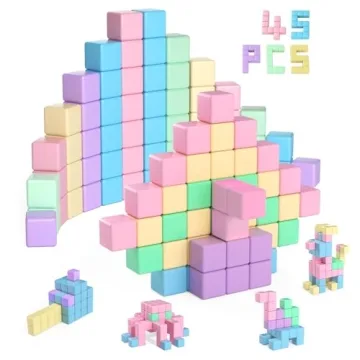 45PCS Magnetic Blocks: Creative Building for Toddlers