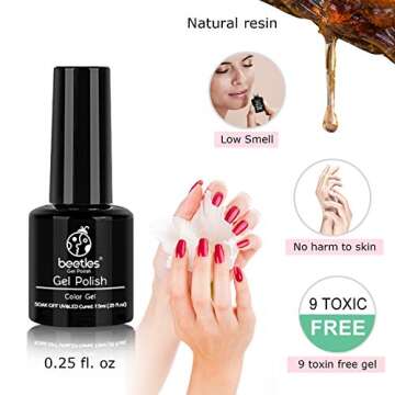 Beetles SCHOOLS IN SESSION Gel Nail Polish Set for Spring Summer, 6 Colors Pastel Blue Pink Yellow Gel Polish Kit Gel Nail Art Design Soak Off Nail Cure Nail Polish Gel Manicure Kit Holiday Set