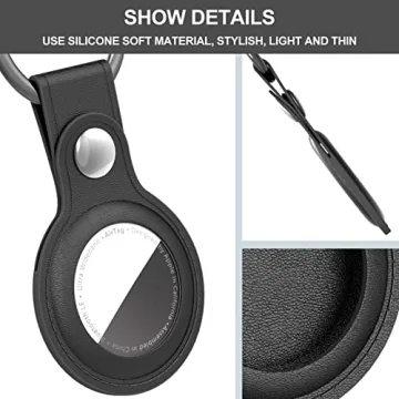 Stylish Suoman AirTag Keyring Protectors | 3 Pack Leather Cases