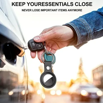 Stylish Suoman AirTag Keyring Protectors | 3 Pack Leather Cases