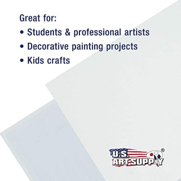 US Art Supply 24-Pack Quality Canvas Panels for Artists