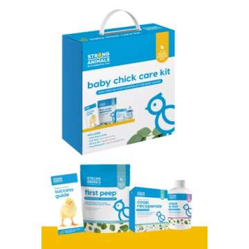 Strong Animals Baby Chick Care Kit – The Easy and Natural Way to get Your Baby Chicks Off to a Healthy Start