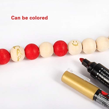 61Inches Wood Bead Garland Rustic Farmhouse Decor