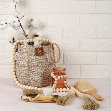 61Inches Wood Bead Garland Rustic Farmhouse Decor