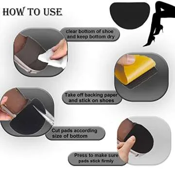 Non-Slip Shoe Pads for High Heels & More - 4 Pairs