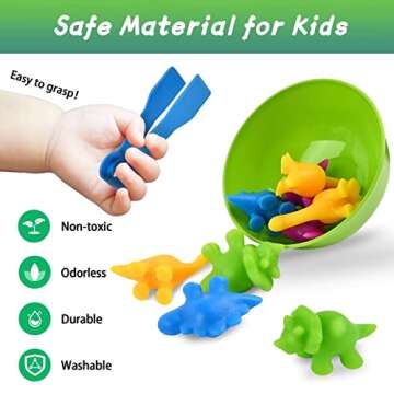 Counting Dinosaurs Toy for Kids Learning Colors & Math