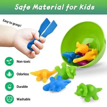 Counting Dinosaurs Toy for Kids Learning Colors & Math