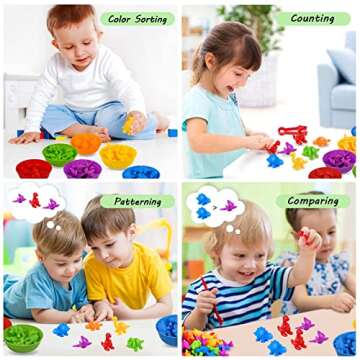 Counting Dinosaurs Toy for Kids Learning Colors & Math