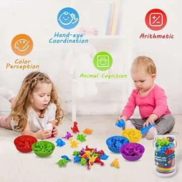 Counting Dinosaurs Toy for Kids Learning Colors & Math