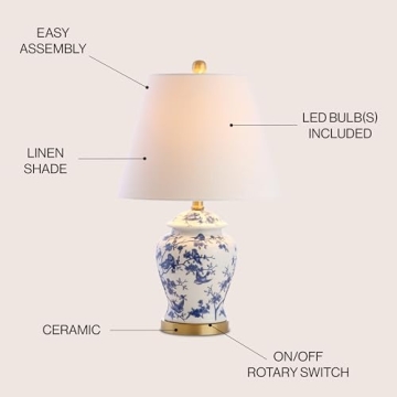 JONATHAN Y Chinoiserie Table Lamp for Elegant Living Spaces
