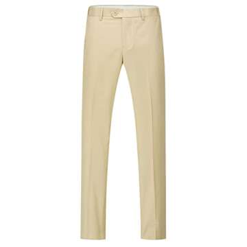 YFFUSHI Men's Slim Fit 3 Piece Suit One Button Business Wedding Prom Suits Blazer Tux Vest Trousers