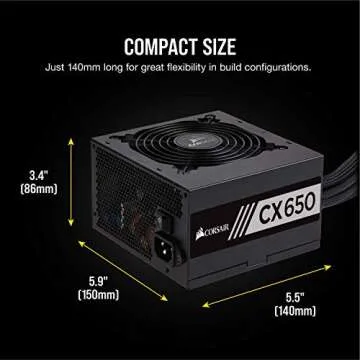 CORSAIR CX Series 650 Watt 80+ Bronze Certified Non-Modular Power Supply