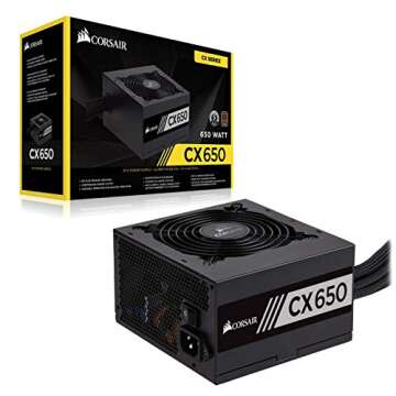 CORSAIR CX Series 650 Watt 80+ Bronze Certified Non-Modular Power Supply