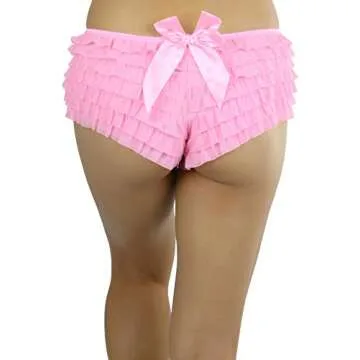 ToBeInStyle Women's Soft Ruffled Shorts with Bow