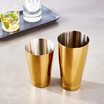 Barfly Gold Cocktail Shaker Set for Home Mixologists
