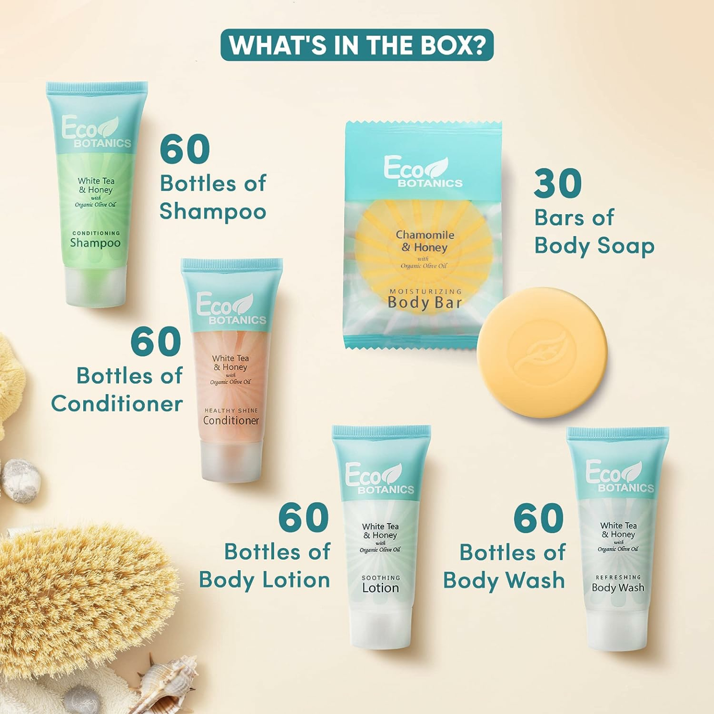 Eco Botanics Hotel Soaps & Toiletries Bulk Set