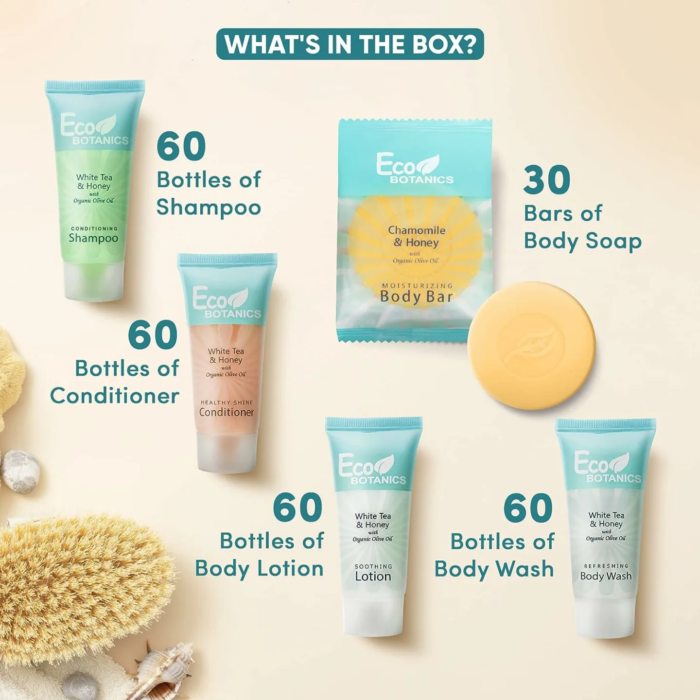 Eco Botanics Hotel Soaps & Toiletries Bulk Set