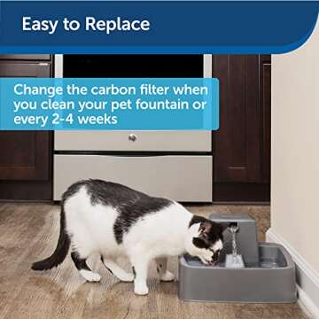 PetSafe Drinkwell Cat Water Fountain Carbon Replacement Filters - Compatible with Drinkwell 1/2 Gallon, 1 Gallon, 2 Gallon, Avalon, Pagoda, Sedona and Seascape Fountains, 12-Pack