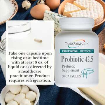 TRANSFORMATION THE GENESIS OF GOOD HEALTH Enzyme Probiotic 42.5 Supplement for Healthy intestinal Balance Supports, Elimination & Immune Function Encouraging More Complete Digestion, 30 Capsule