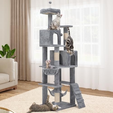 YITAHOME 75in Cat Tree Tower for Indoor Cats, Multi-Level Cat Furniture with Scratching Posts, Cat C...