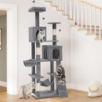 YITAHOME 75in Cat Tree Tower - Cat Furniture with Scratching Posts