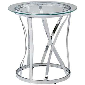 Lane Chrome Metal/Glass End Table - Stylish & Modern Furniture