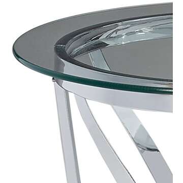 Lane Chrome Metal/Glass End Table - Stylish & Modern Furniture