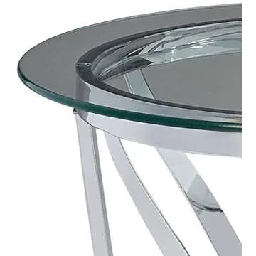 Lane Chrome Metal/Glass End Table - Stylish & Modern Furniture