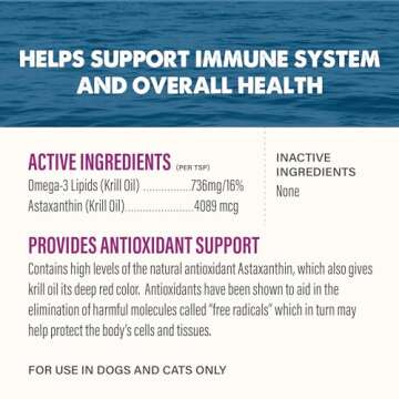 Grizzly Wild Antarctic Krill Oil All-Natural Antioxidant Dog Food Supplement, 8 oz