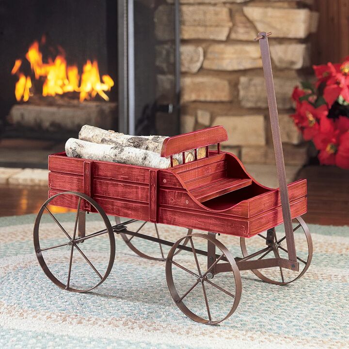 Decorative Amish Wagon Planter for Garden