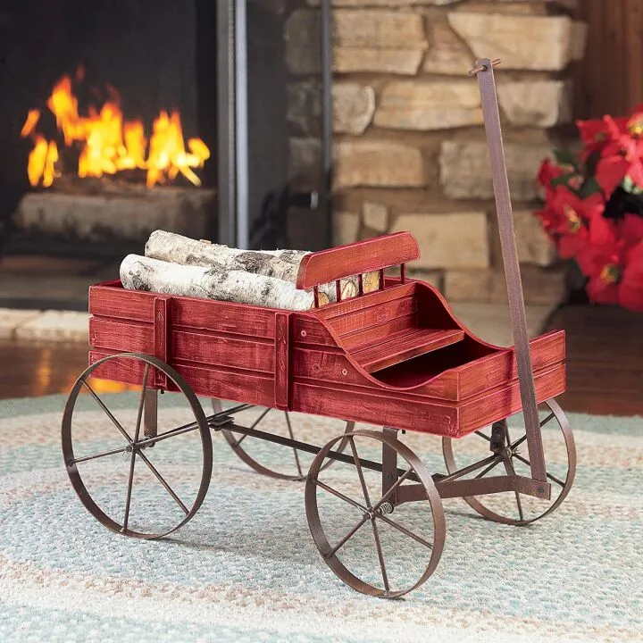 Decorative Amish Wagon Planter for Garden