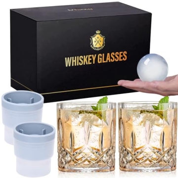 Old Fashioned Whiskey Glasses Set of 4 with Gift Box