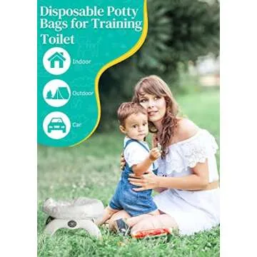 Newnice 60 Packs Disposable Potty Liners with 200ML Absorbent Pads, Portable Travel Potty Bags Compatible with OXO Tot 2-in-1 Go Potty, Potty Training Liners Fit Most Potty Chairs for Kids, Toddlers