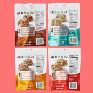 Heavenly Hunks Variety Gift Box - Oatmeal Chocolate Chip, Peanut Butter Chocolate, Cranberry White Chip & Oatmeal White Chip Cookies 4-Pack