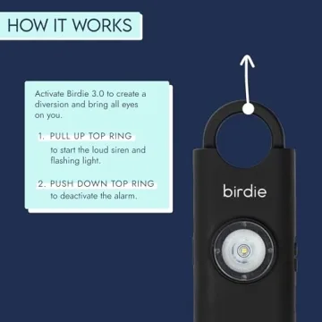 She's Birdie - The Original Personal Safety Alarm for Women by Women - Loud Siren, Strobe Light and ...