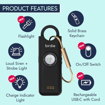 She's Birdie Personal Safety Alarm for Women - Loud & Sleek