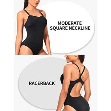 Yonique Athletic One Piece Bathing Suit for Women
