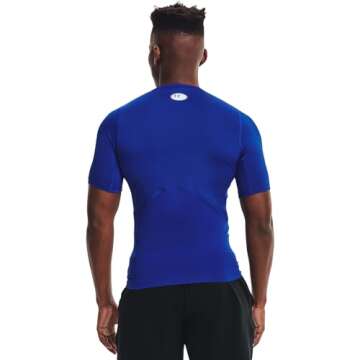 Under Armour Men's HeatGear Compression Tee, Royal Blue