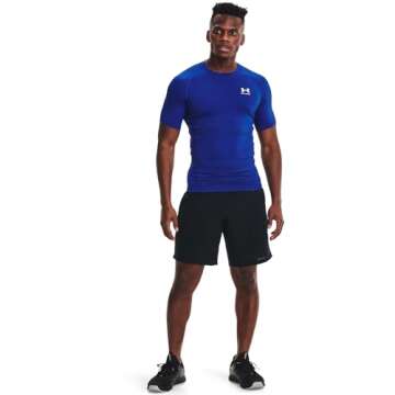 Under Armour Men's HeatGear Compression Tee, Royal Blue