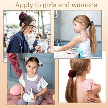 Stylish 12 Pcs Velvet Hair Scrunchies for Women