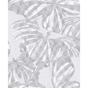 Mr. Kate Butterfly Peel and Stick Wallpaper - Grey White