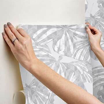 Mr. Kate Butterfly Peel and Stick Wallpaper - Grey White